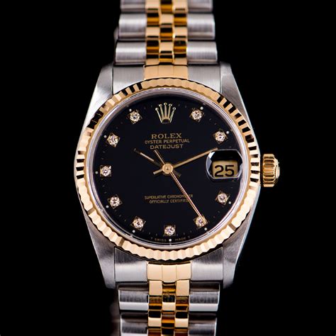 rolex oyster perpetual datejust gold diamonds|rolex datejust 31mm diamond bezel.